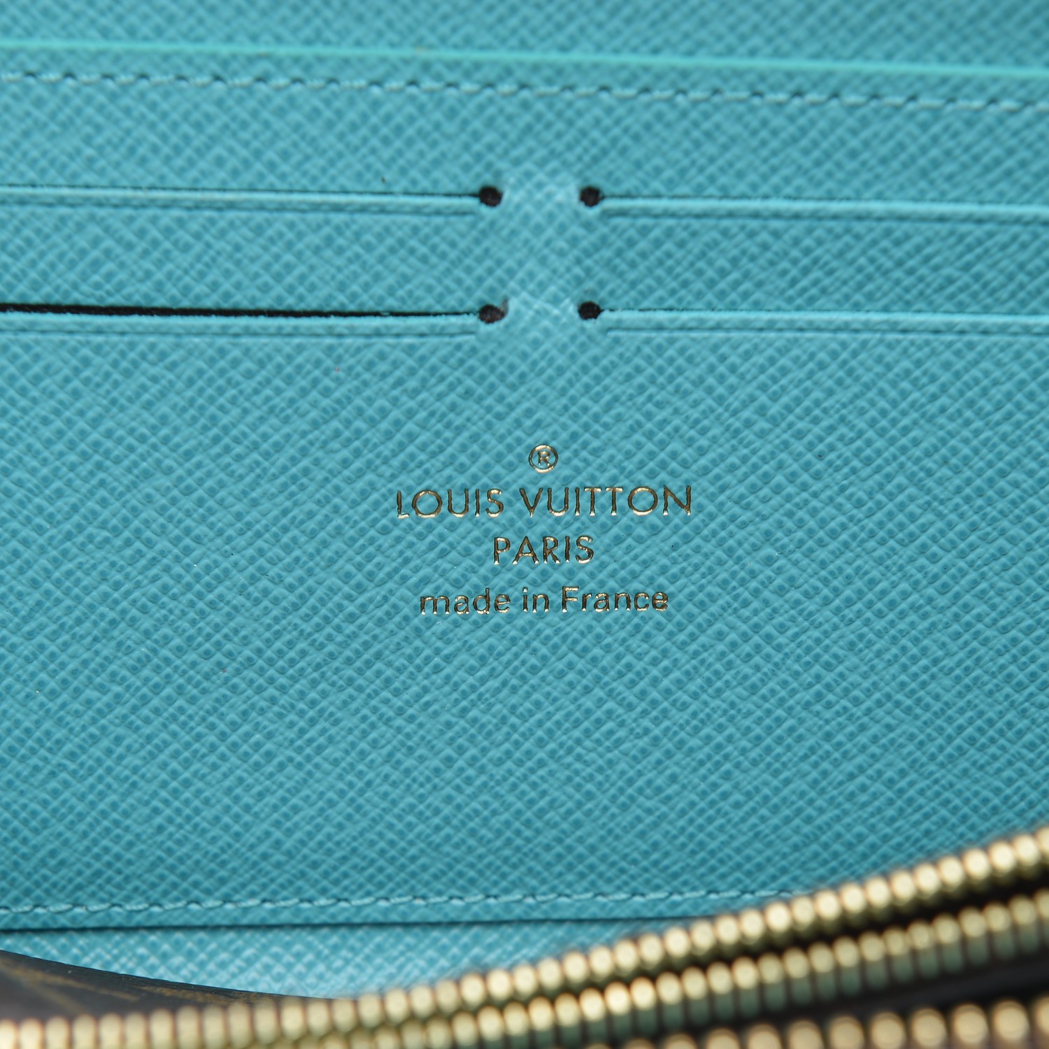LOUIS VUITTON Monogram Clemence Wallet Turquoise 197273