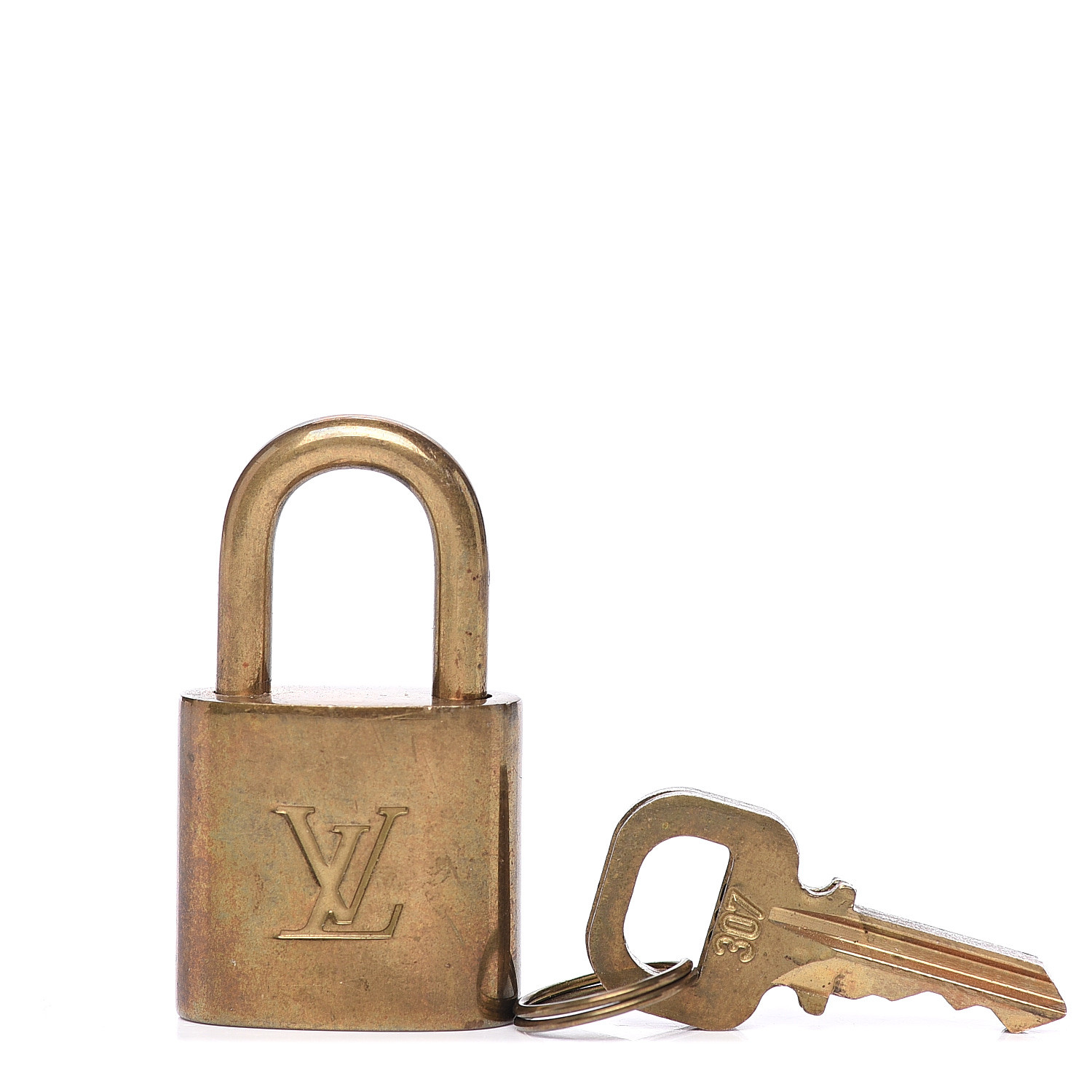 Louis Vuitton PadLock & Key Set Number #307 LV Pad Lock Authentic