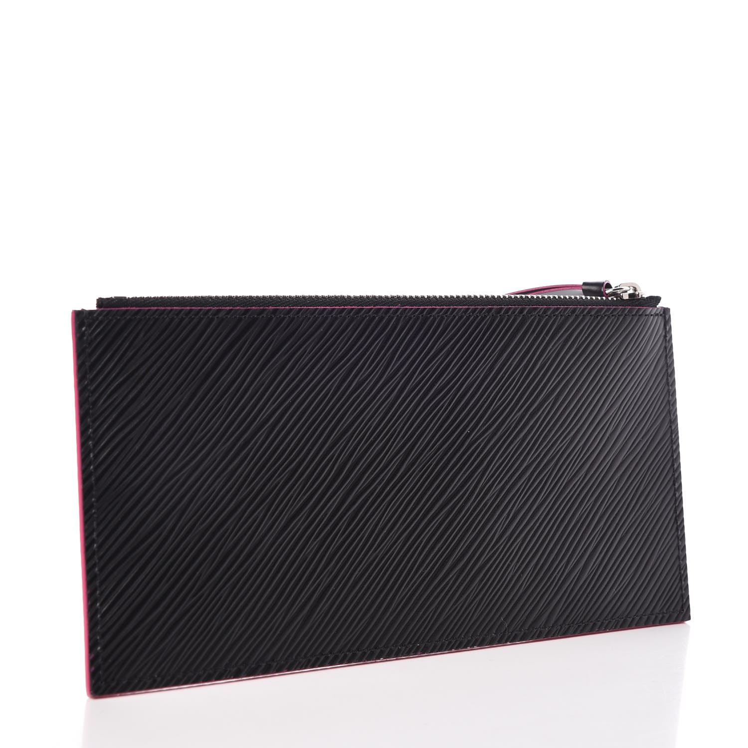 LOUIS VUITTON Epi Felicie Chain Wallet Zippered Insert Black Hot Pink 322329