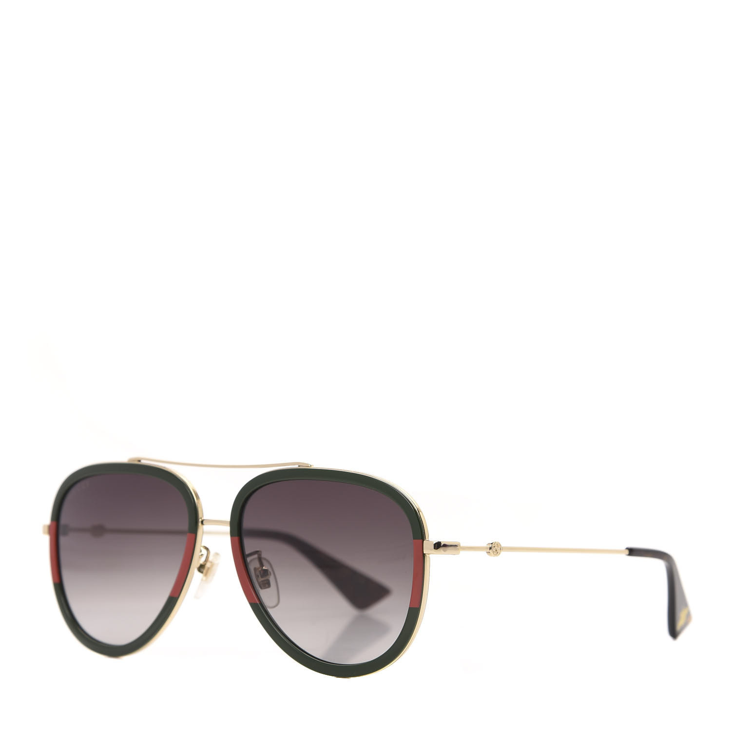 gucci red and green aviator sunglasses