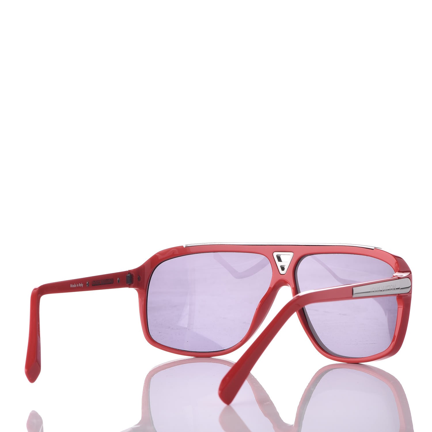 LOUIS VUITTON Acetate Evidence Sunglasses Z2319W Red 331915