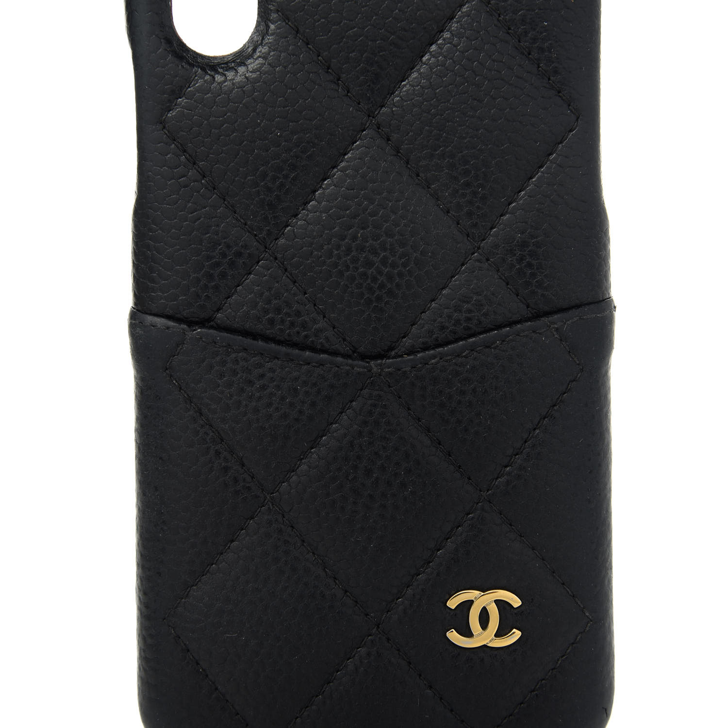 Chanel Caviar Quilted Iphone X Coco Tech Case Black Fashionphile