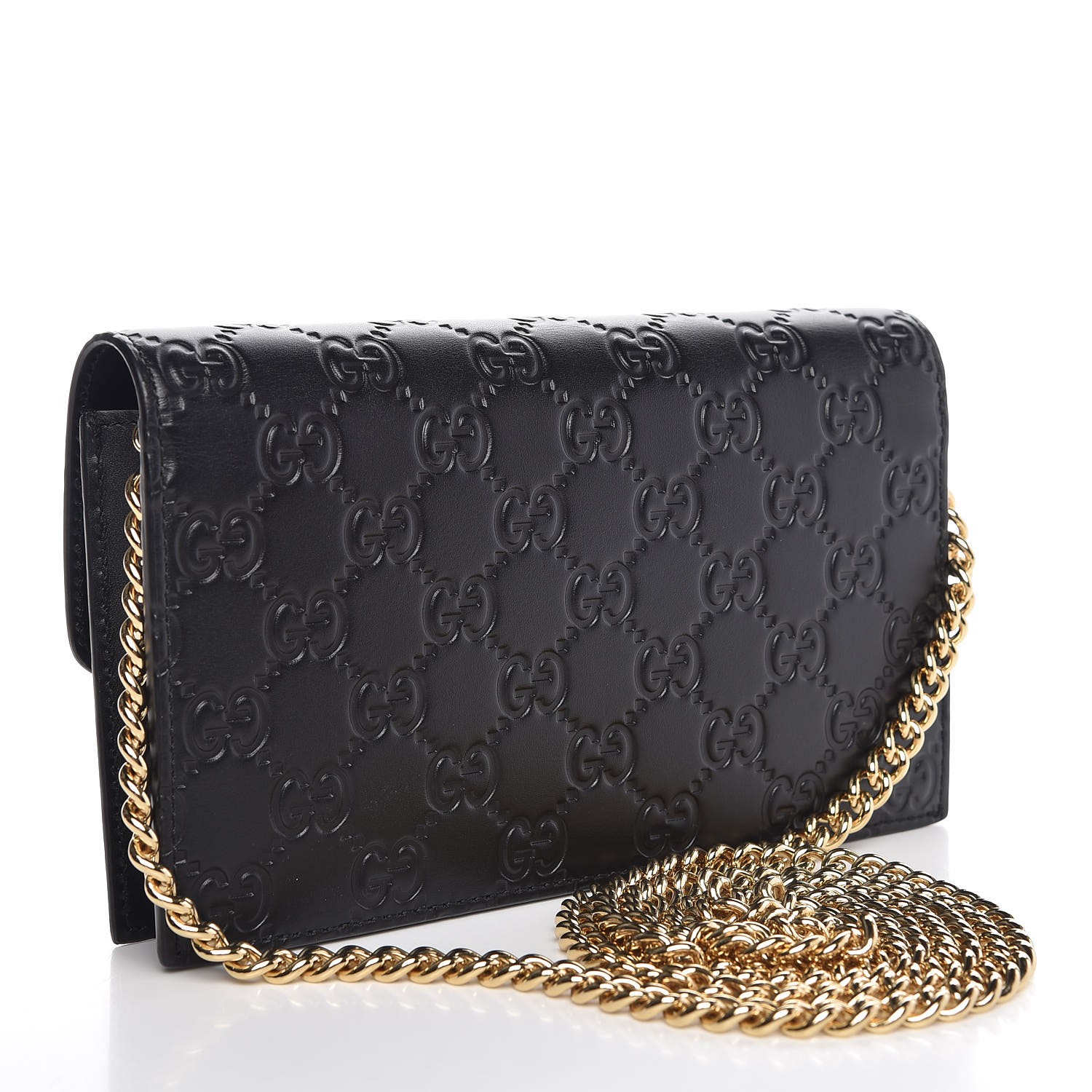 GUCCI Guccissima Icon Chain Wallet Black 317161