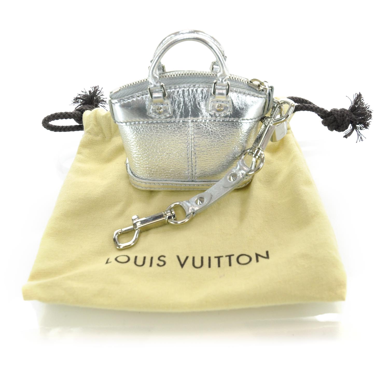 LOUIS VUITTON Suhali Mini Lockit Bag Charm Silver 29026
