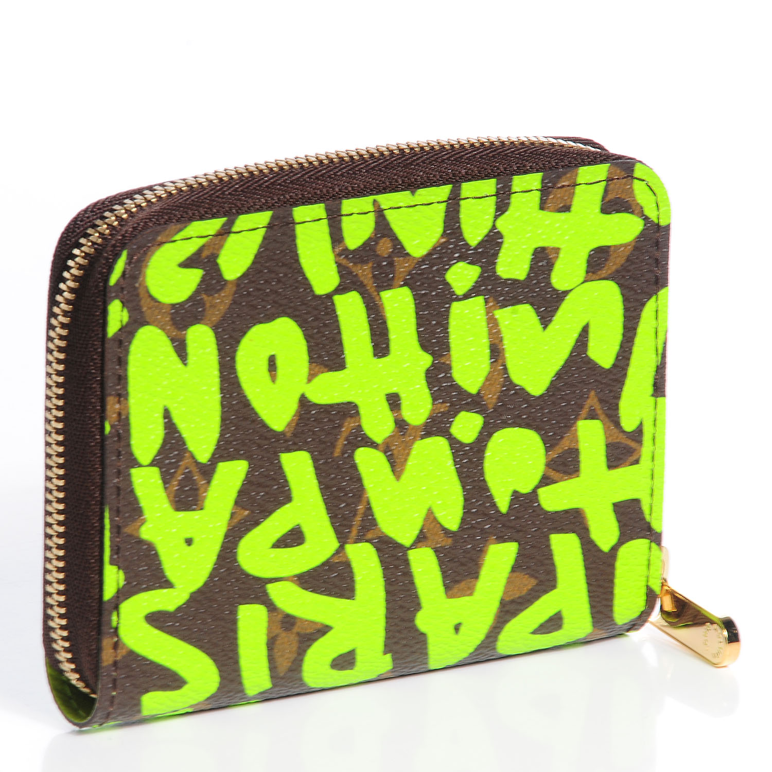 LOUIS VUITTON Monogram Graffiti Zippy Coin Purse Wallet Green 79678