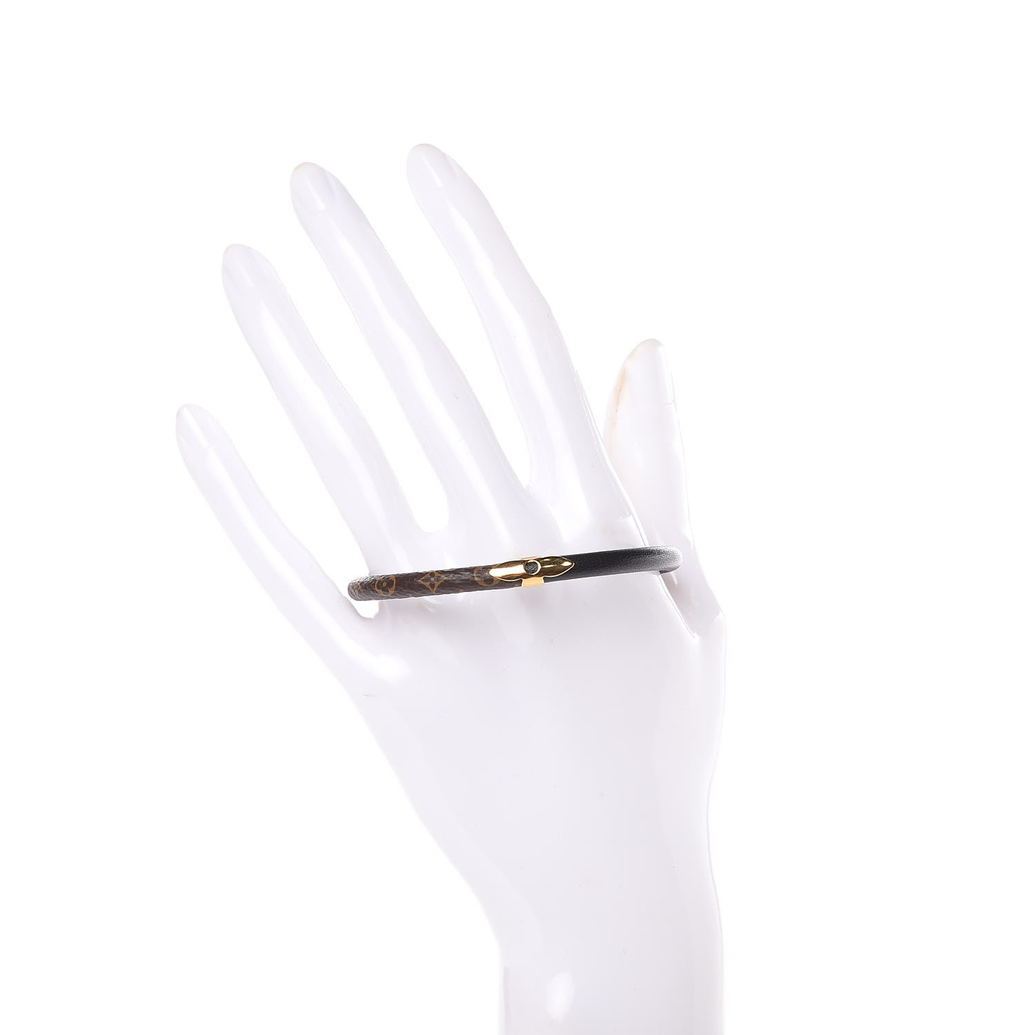 Louis Vuitton Monogram LV Confidential Bracelet, Brown, 17