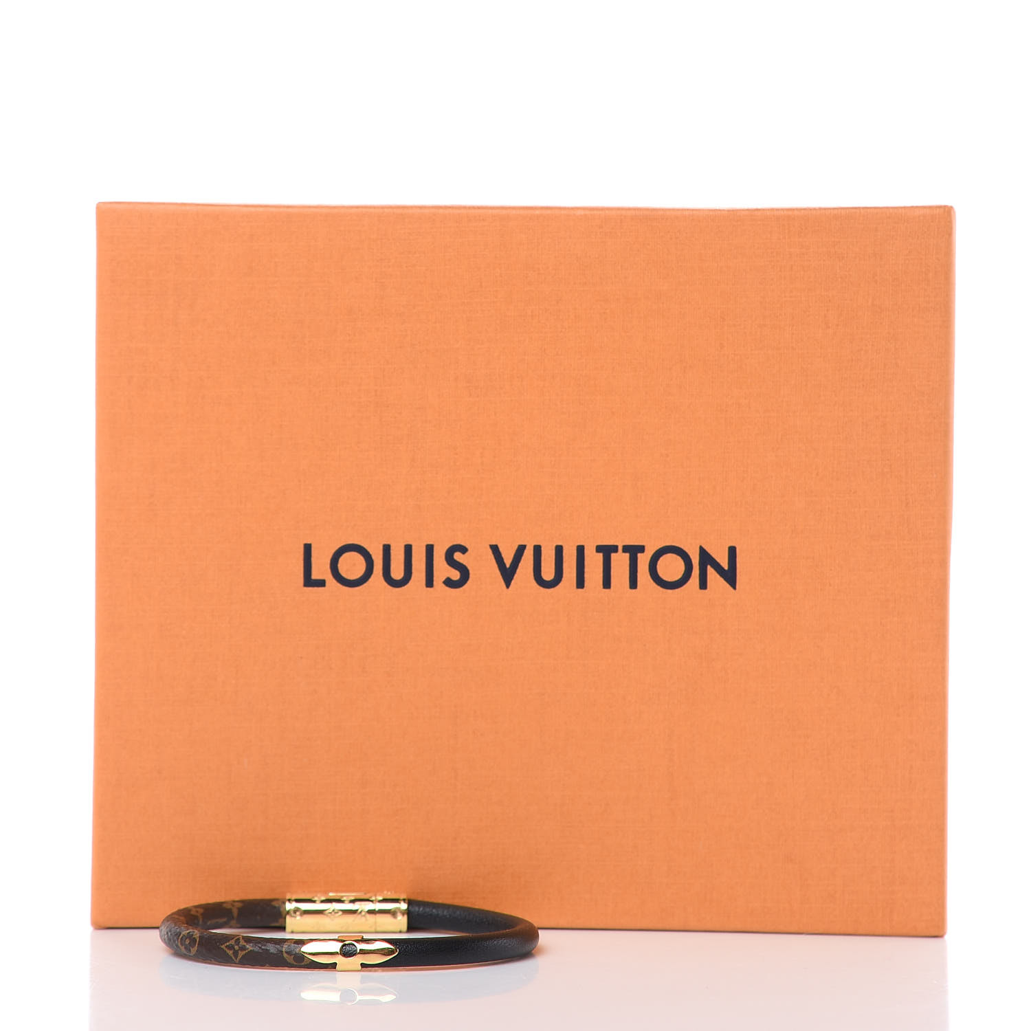 LOUIS VUITTON Monogram Daily Confidential Bracelet 17 Black 402091