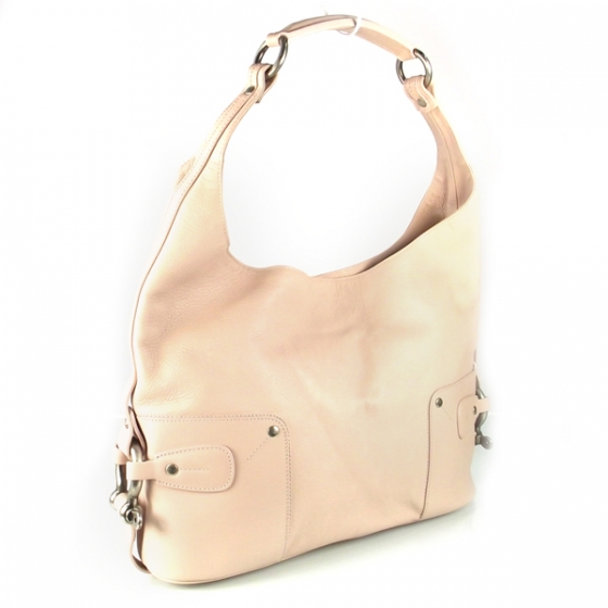 BURBERRY Leather Shoulder Bag Pale Pink 19341