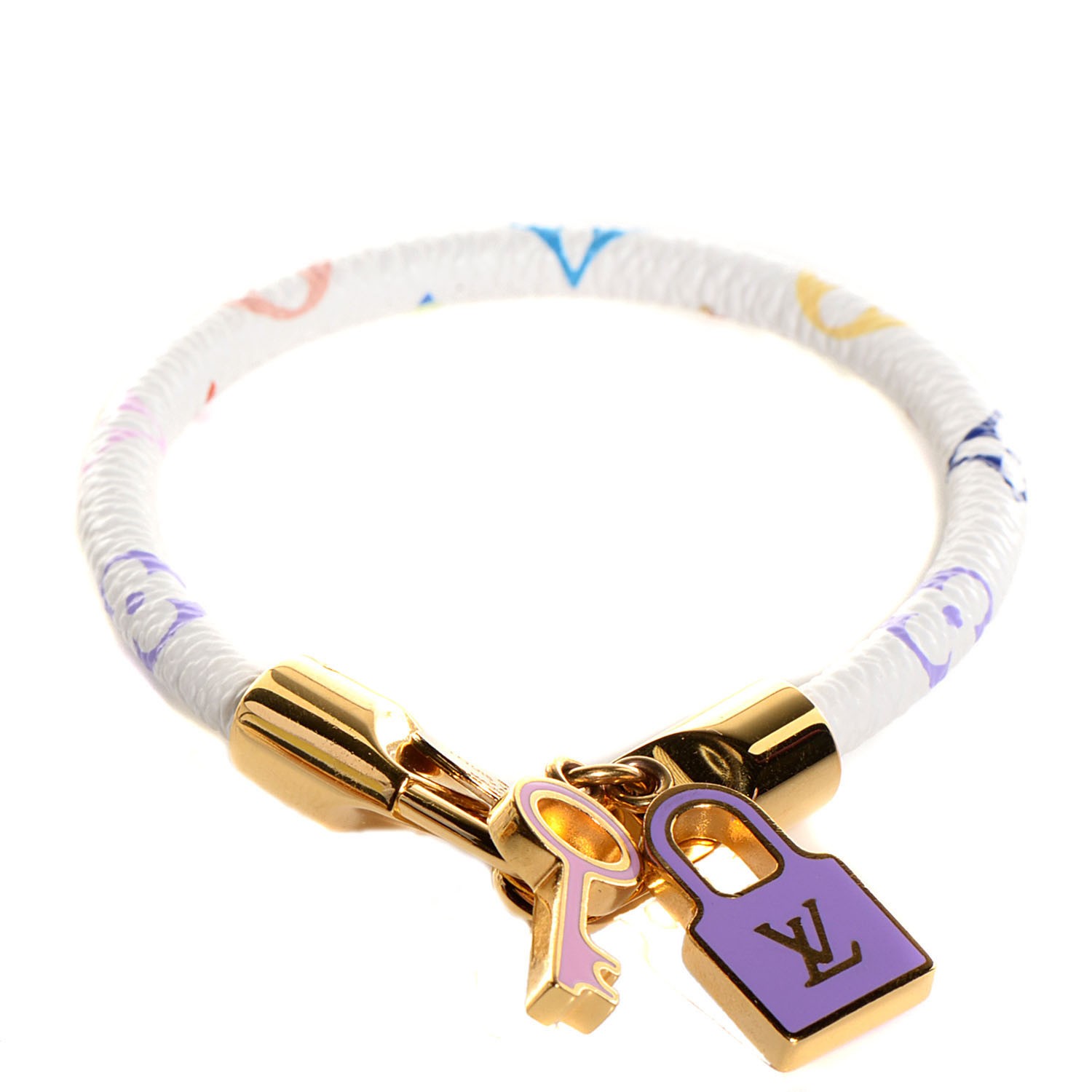 LOUIS VUITTON Multicolor Luck It Bracelet White 19 95245