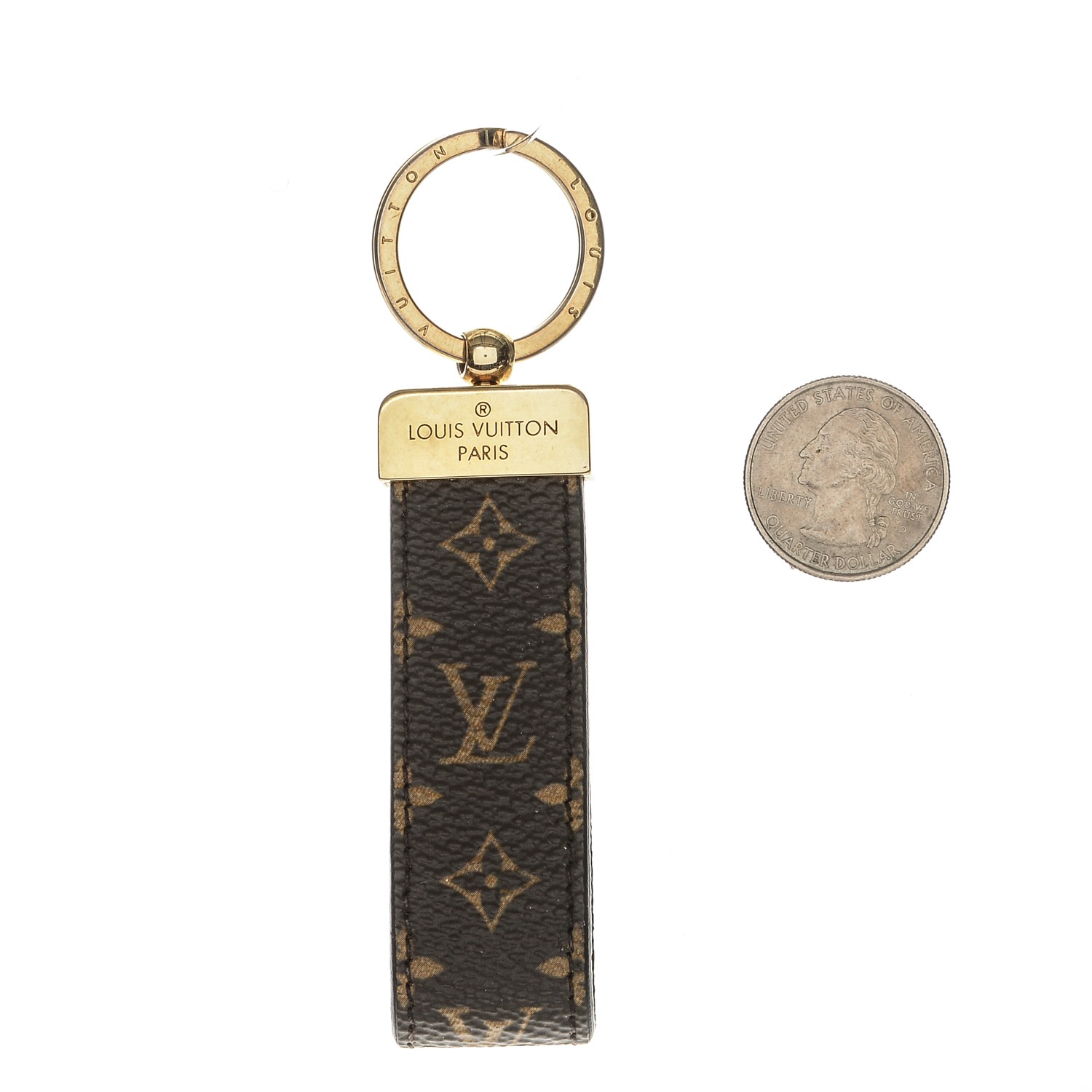 LOUIS VUITTON Monogram Dragonne Key Holder 185592