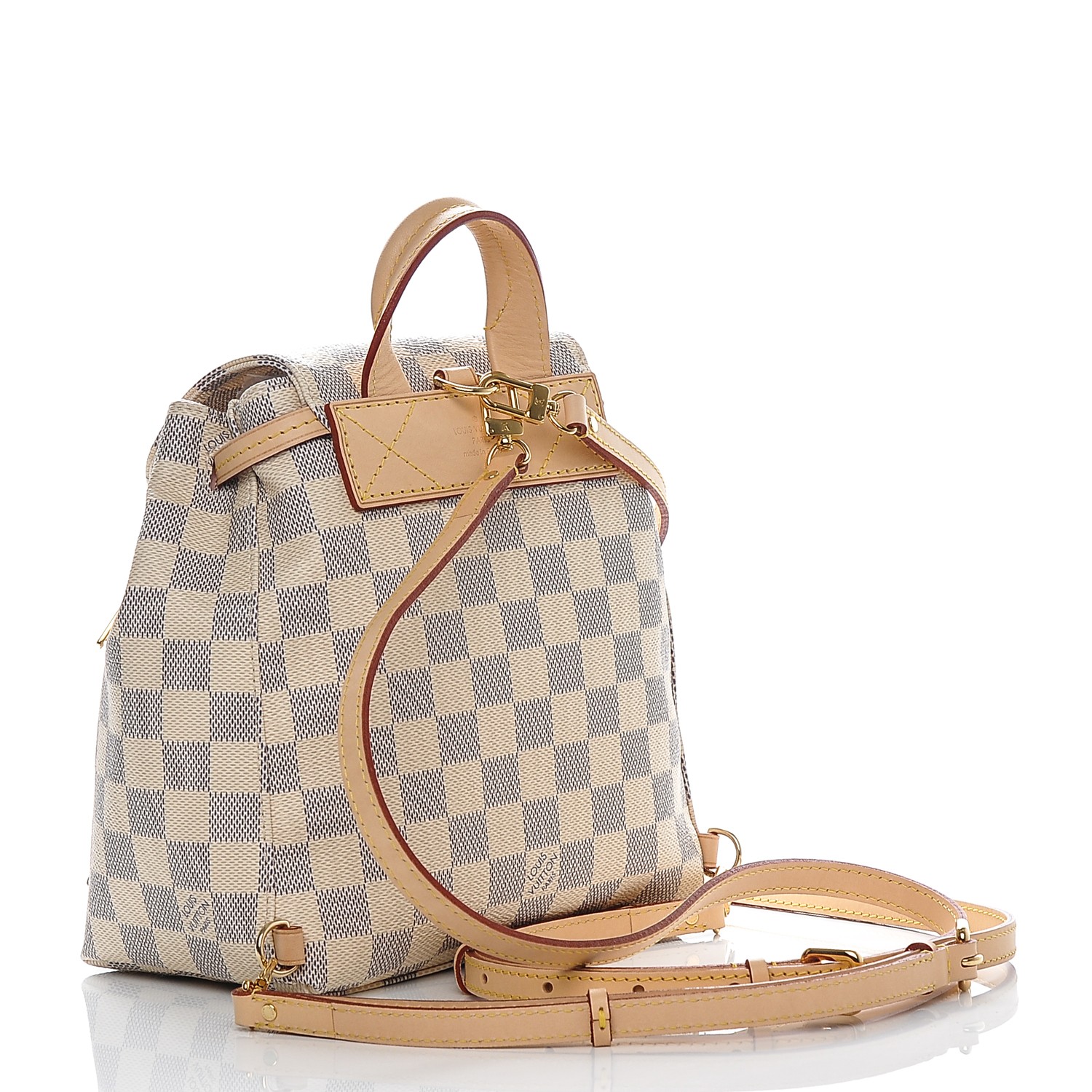 Louis Vuitton Damier Azur Sperone BB Mini Backpack Bookbag 860309