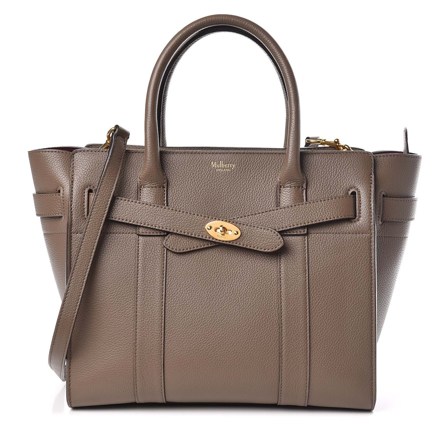 MULBERRY Small Classic Grain Small Bayswater Zip Tote Clay 473024