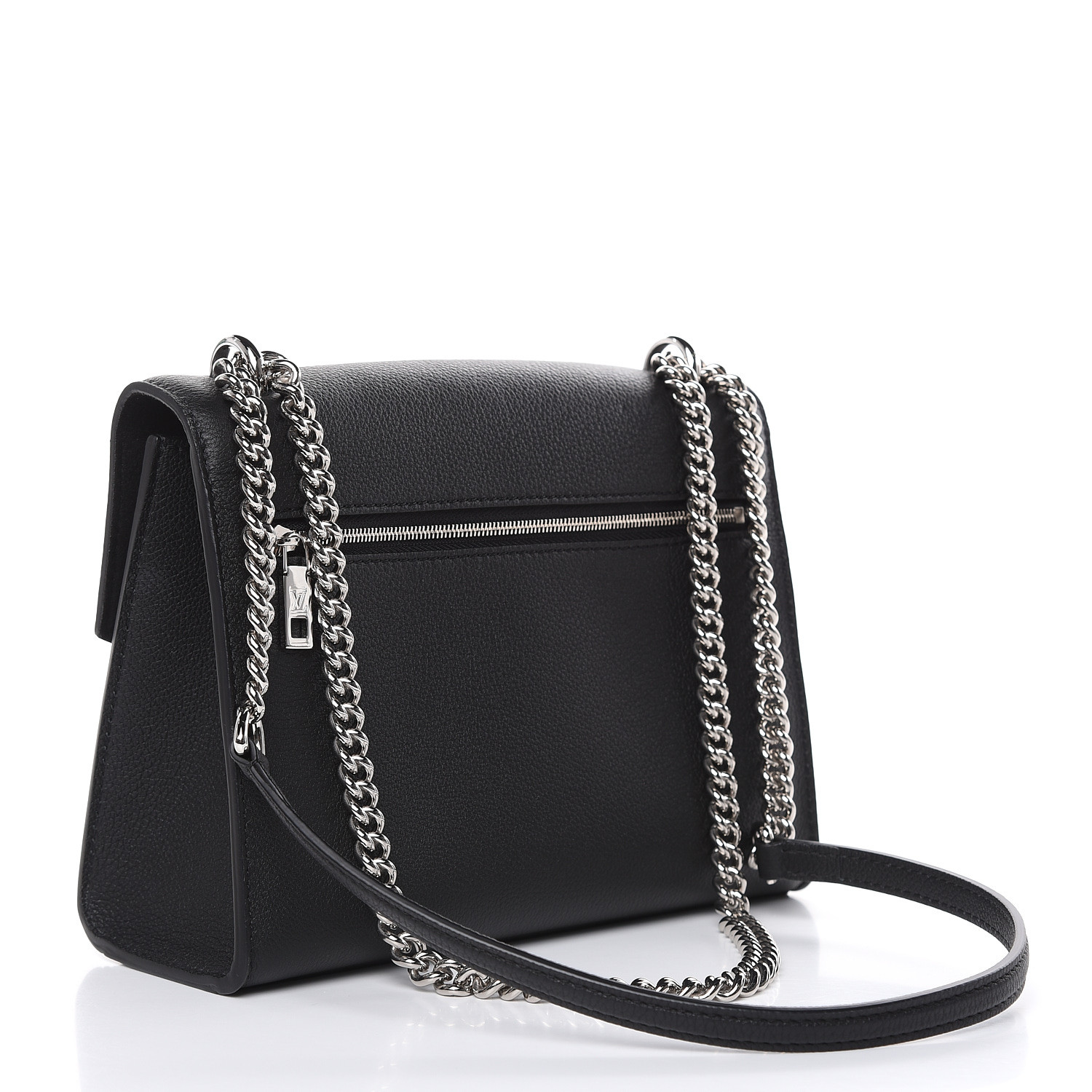 LOUIS VUITTON Soft Calfskin My Lockme Chain Bag BB Black 473567