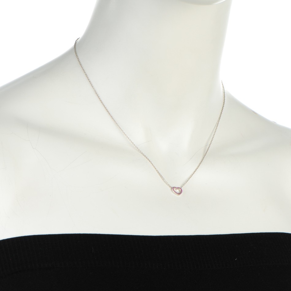 tiffany's heart necklace pink sapphire