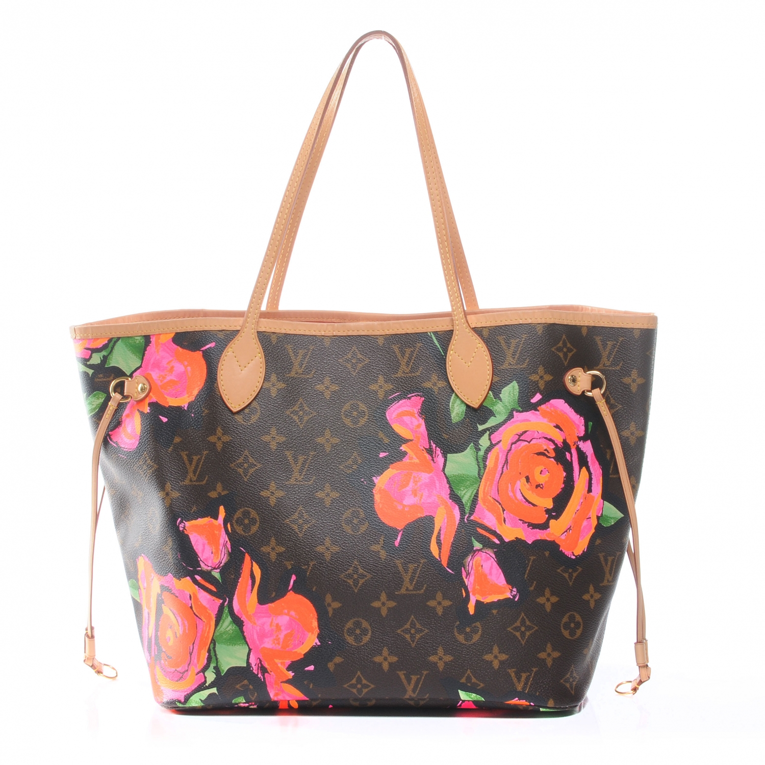Louis Vuitton Ltd Edt Monogram Stephen Sprouse Roses Neverfull MM Tote Bag  For Sale at 1stDibs