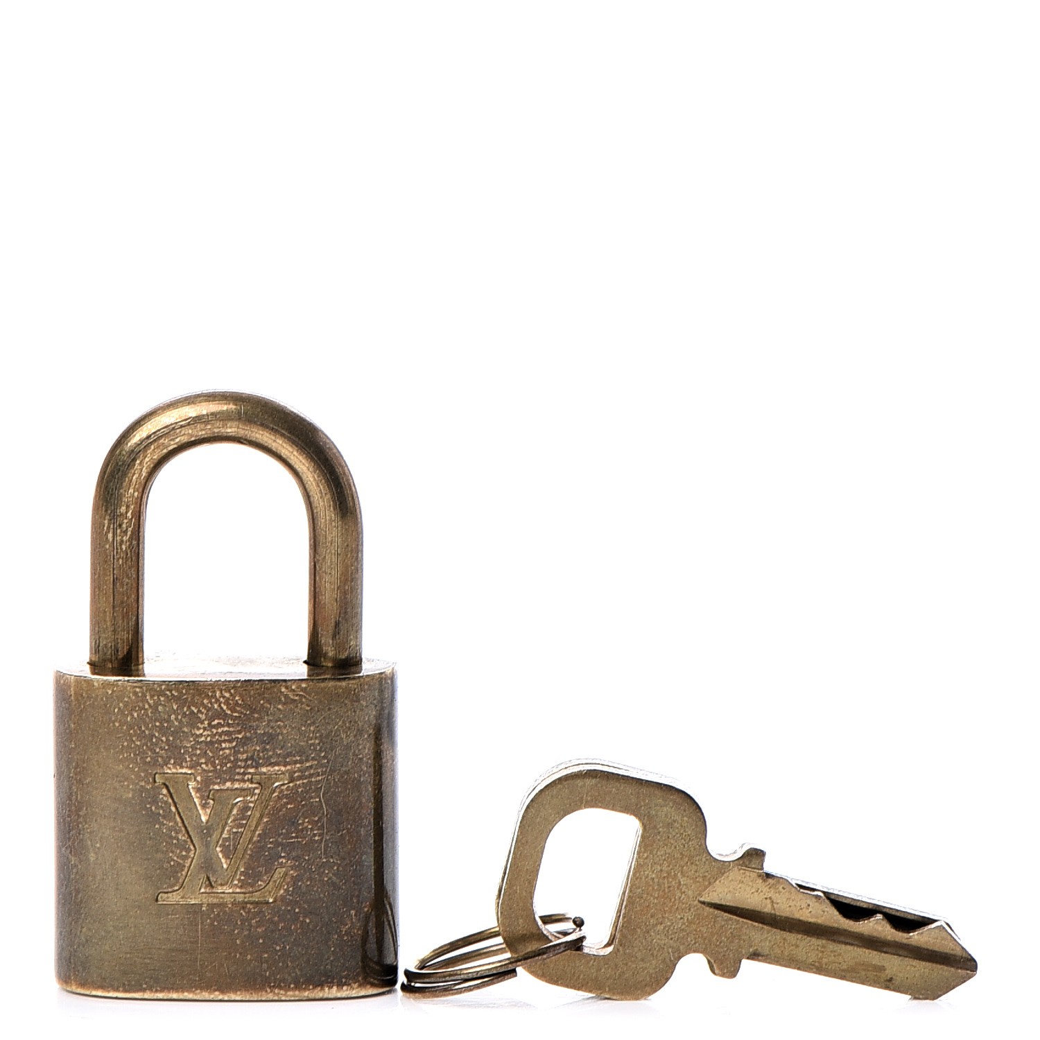 LOUIS VUITTON Brass Lock and Key Set #307 235033
