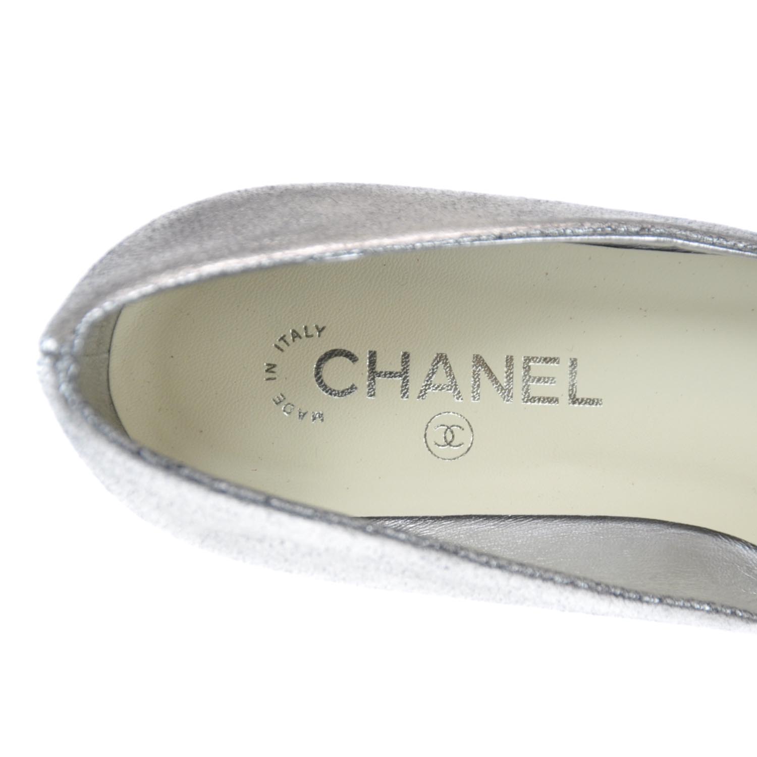 chanel camellia ballet flats
