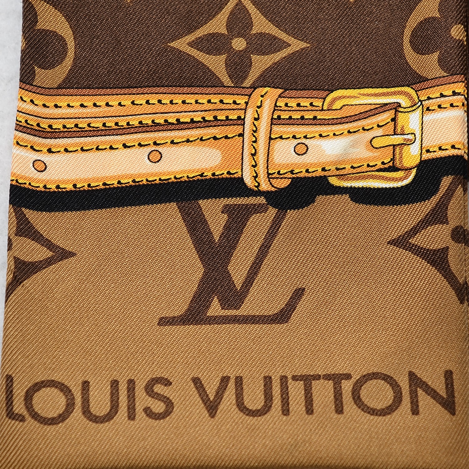 LOUIS VUITTON Silk Monogram Confidential Bandeau Brown 638408