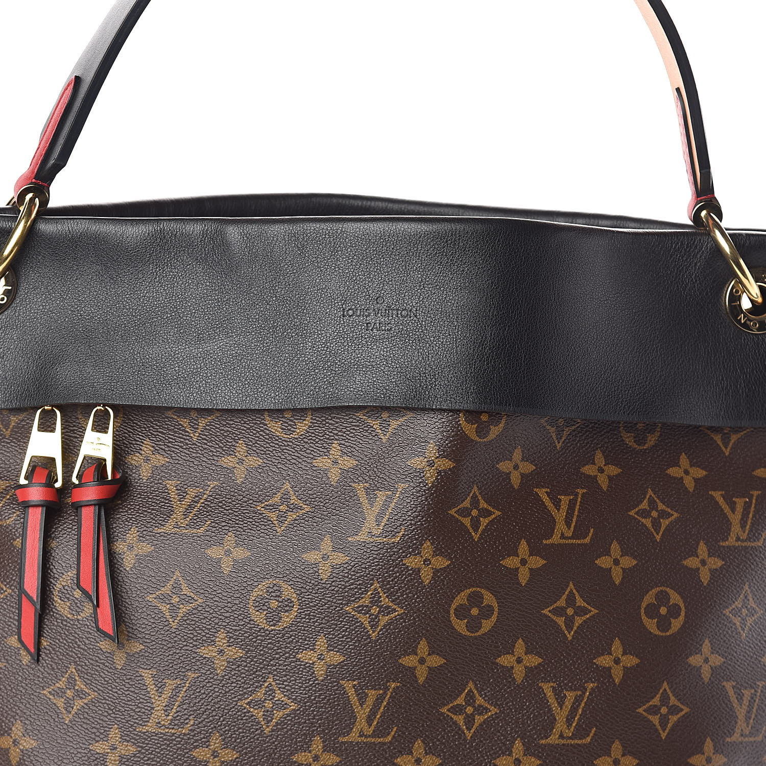 $3000 Louis Vuitton Black Leather Mahina L Large Shoulder Bag