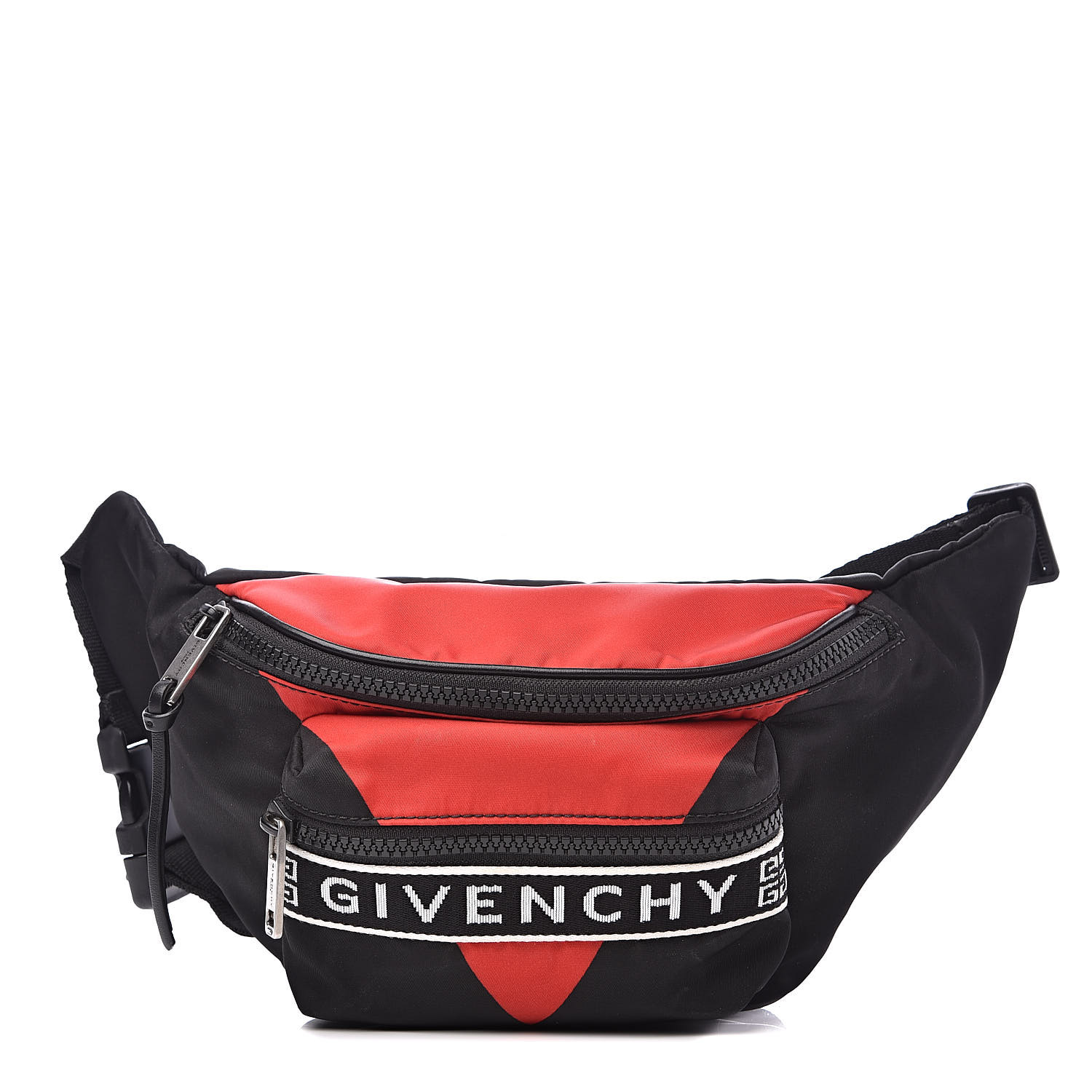 GIVENCHY Nylon Light 3 Bum Bag Black Red 526818
