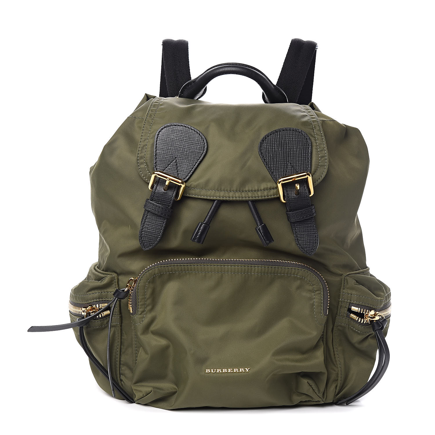 BURBERRY Nylon Medium Rucksack Backpack Green 526288