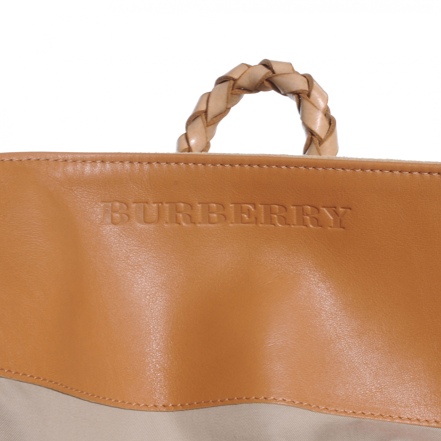 BURBERRY Suede Haymarket Check Horn Toggle Shoulder Bag 43514