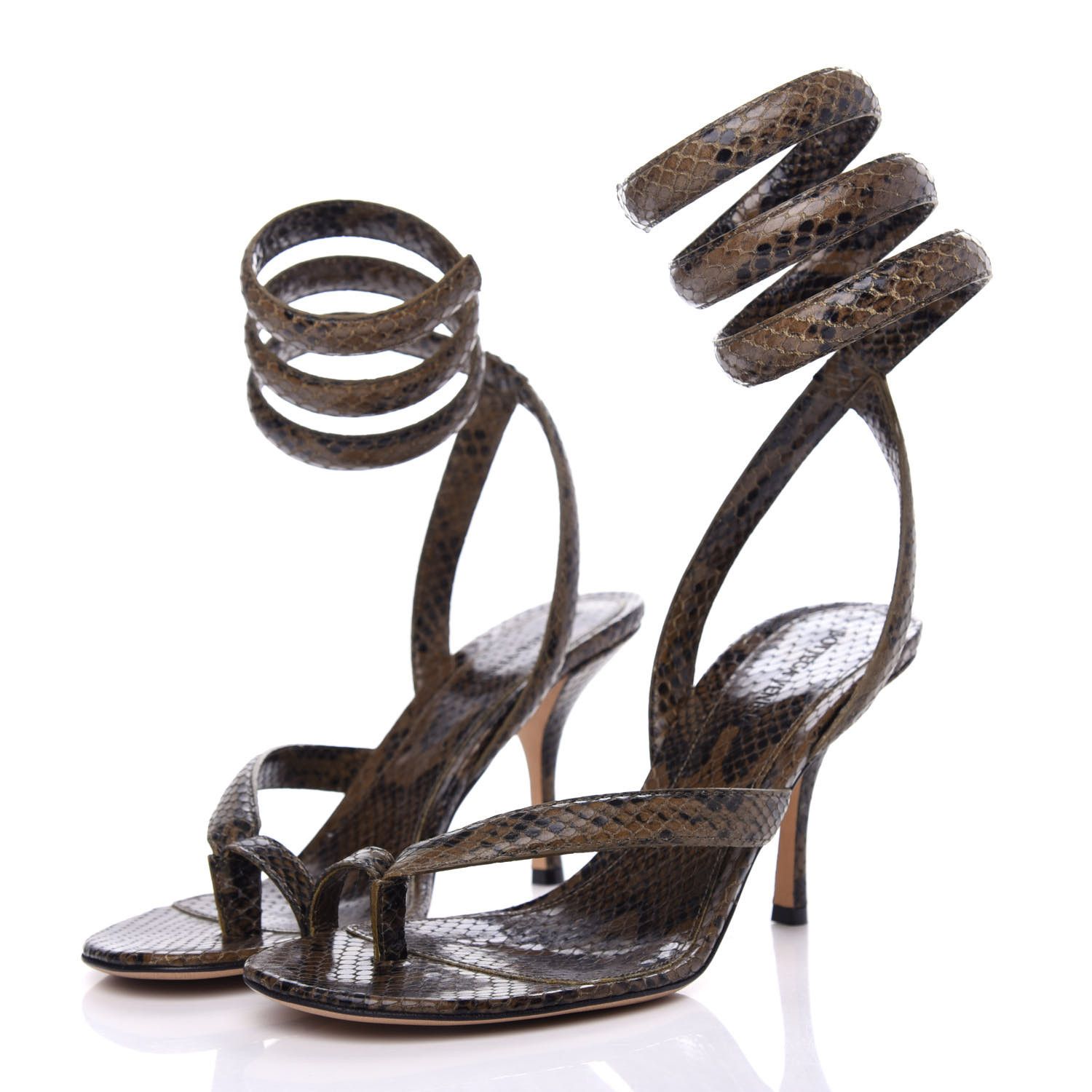 bottega veneta ankle spiral heels