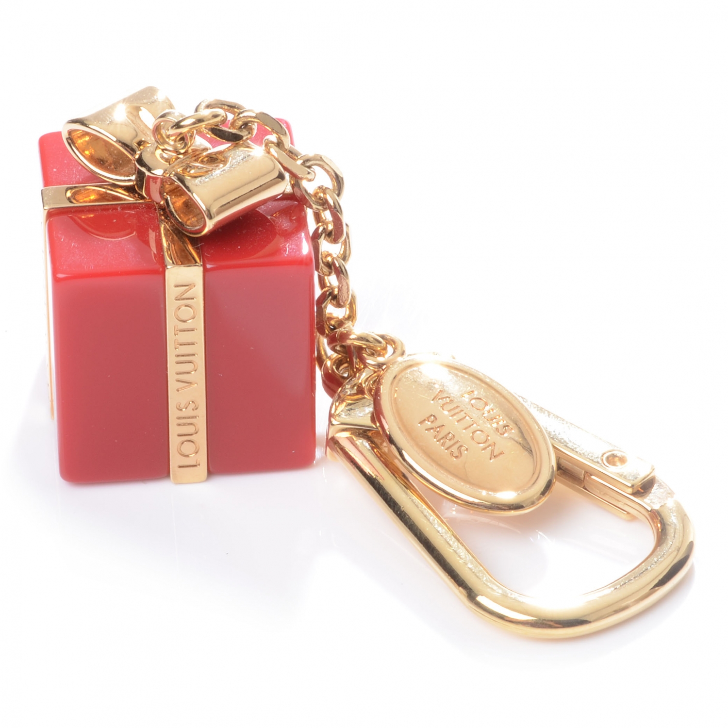 LOUIS VUITTON Gift Box Charm Key Ring 45744