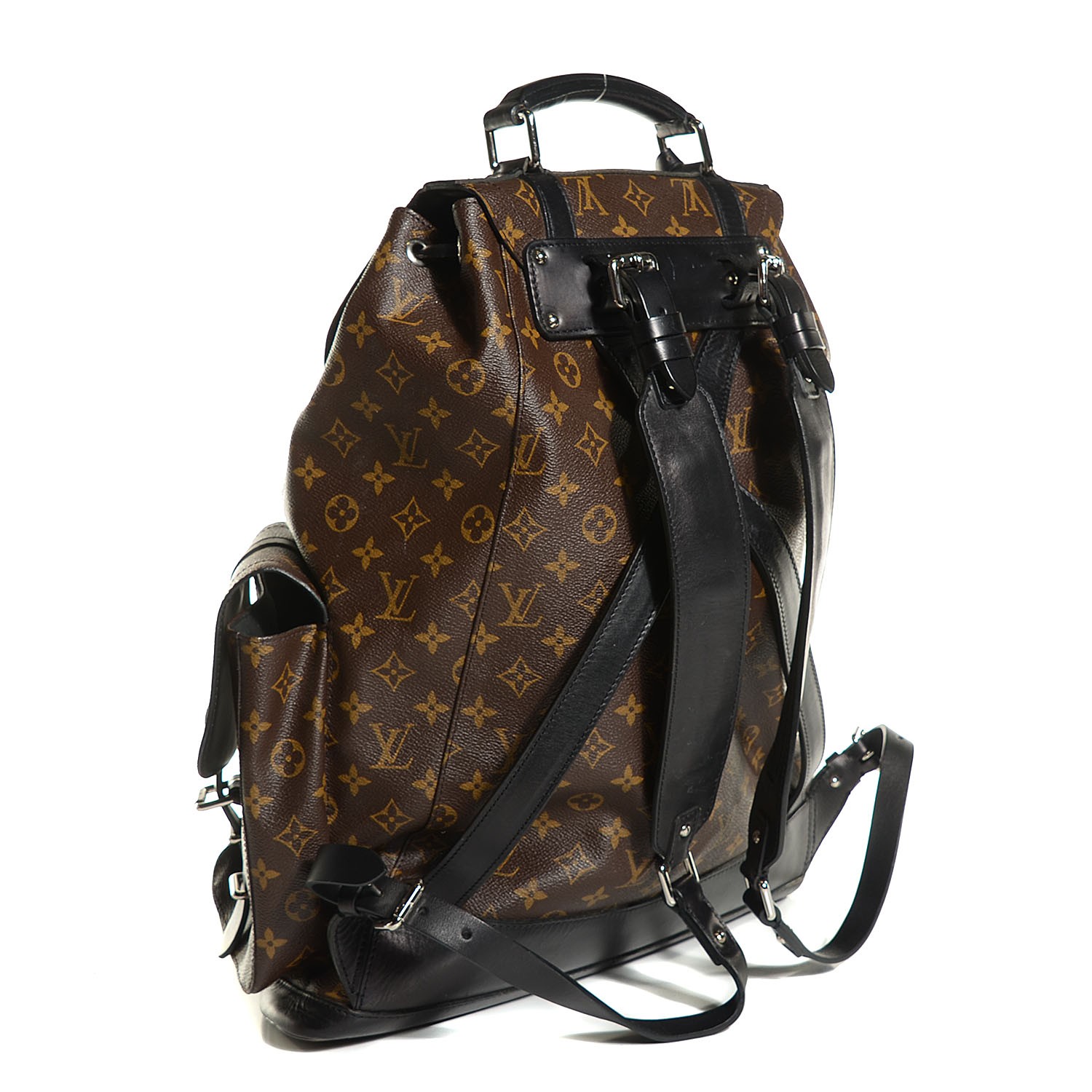 LOUIS VUITTON Monogram Macassar Christopher Backpack 109004