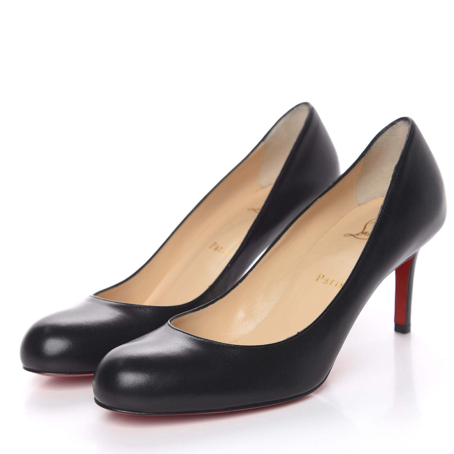 CHRISTIAN LOUBOUTIN Kid Simple 70 Pumps 40 Black 603166 | FASHIONPHILE