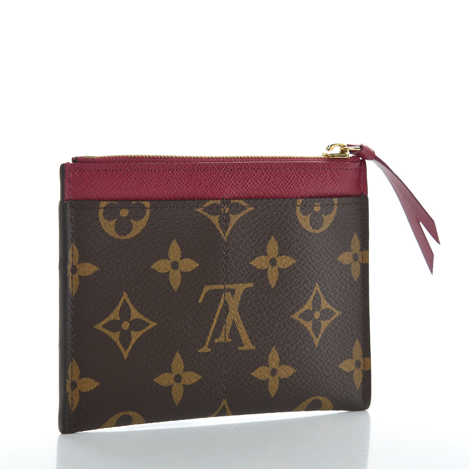 LOUIS VUITTON Monogram Zipped Card Holder Fuchsia 397379