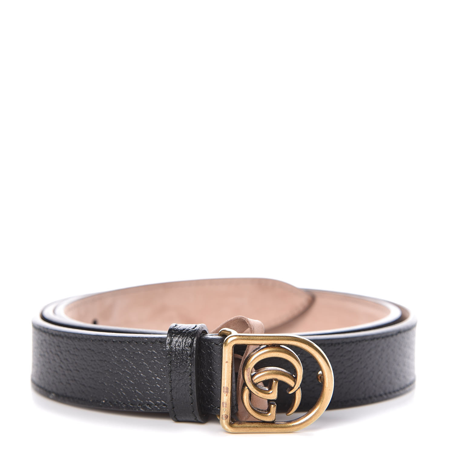 gucci leather belt with framed double g