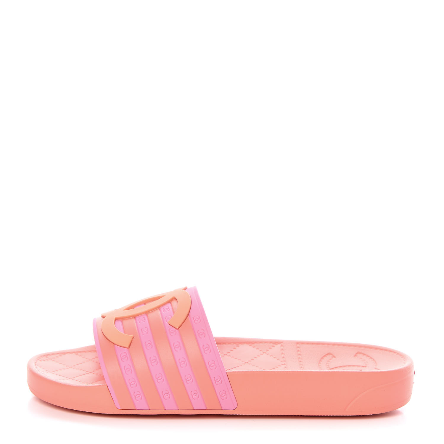 chanel clear slides pink