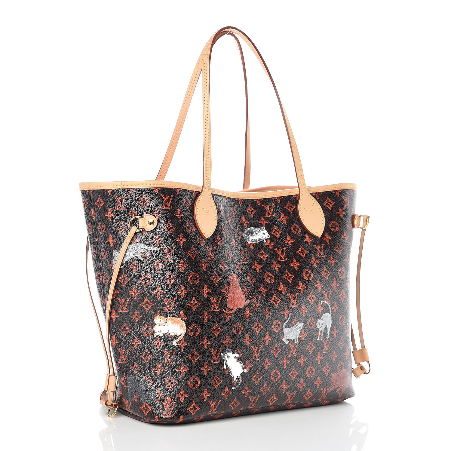 LOUIS VUITTON Transformed Monogram Grace Coddington Catogram Neverfull MM Marron 392333