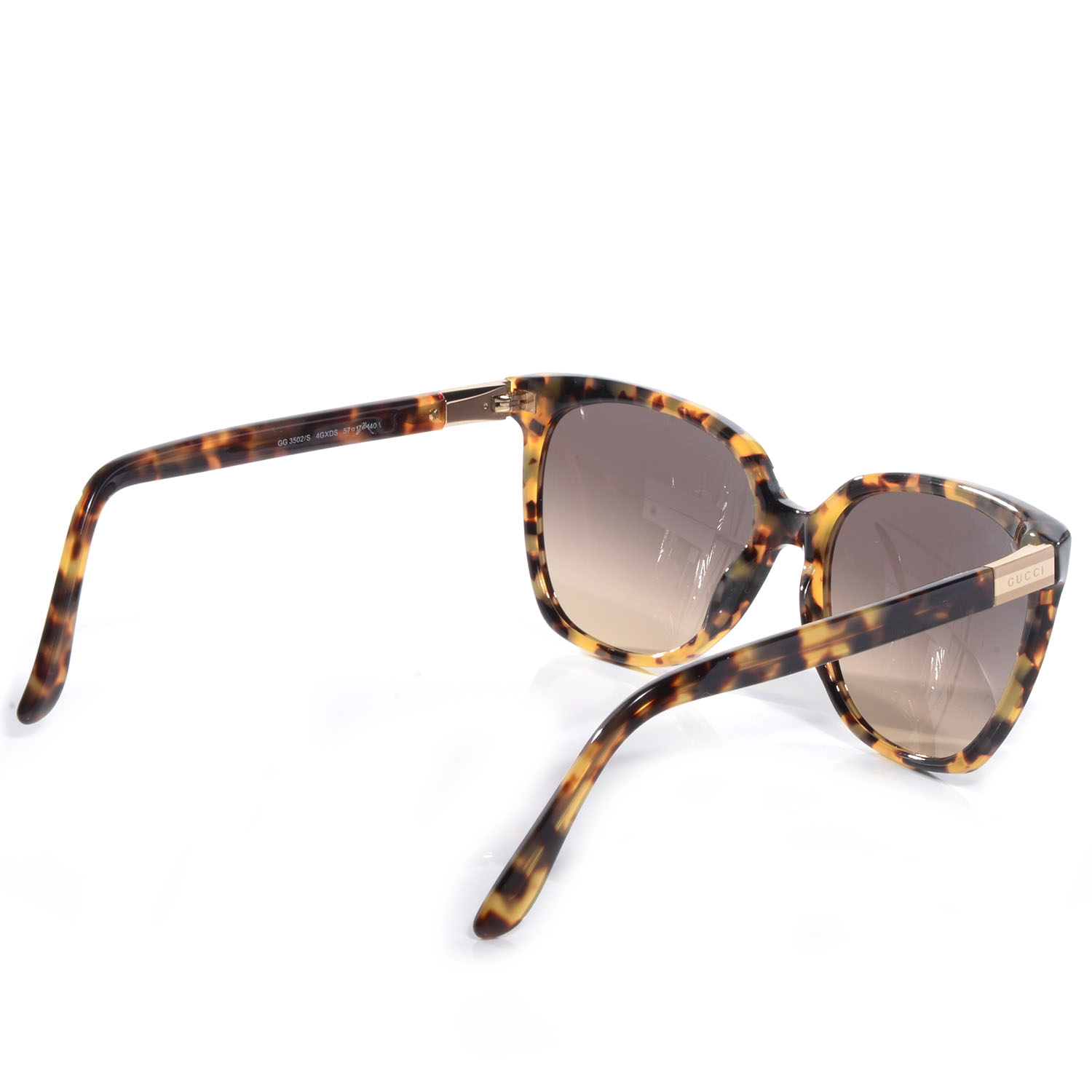 gucci tortoiseshell oversized sunglasses