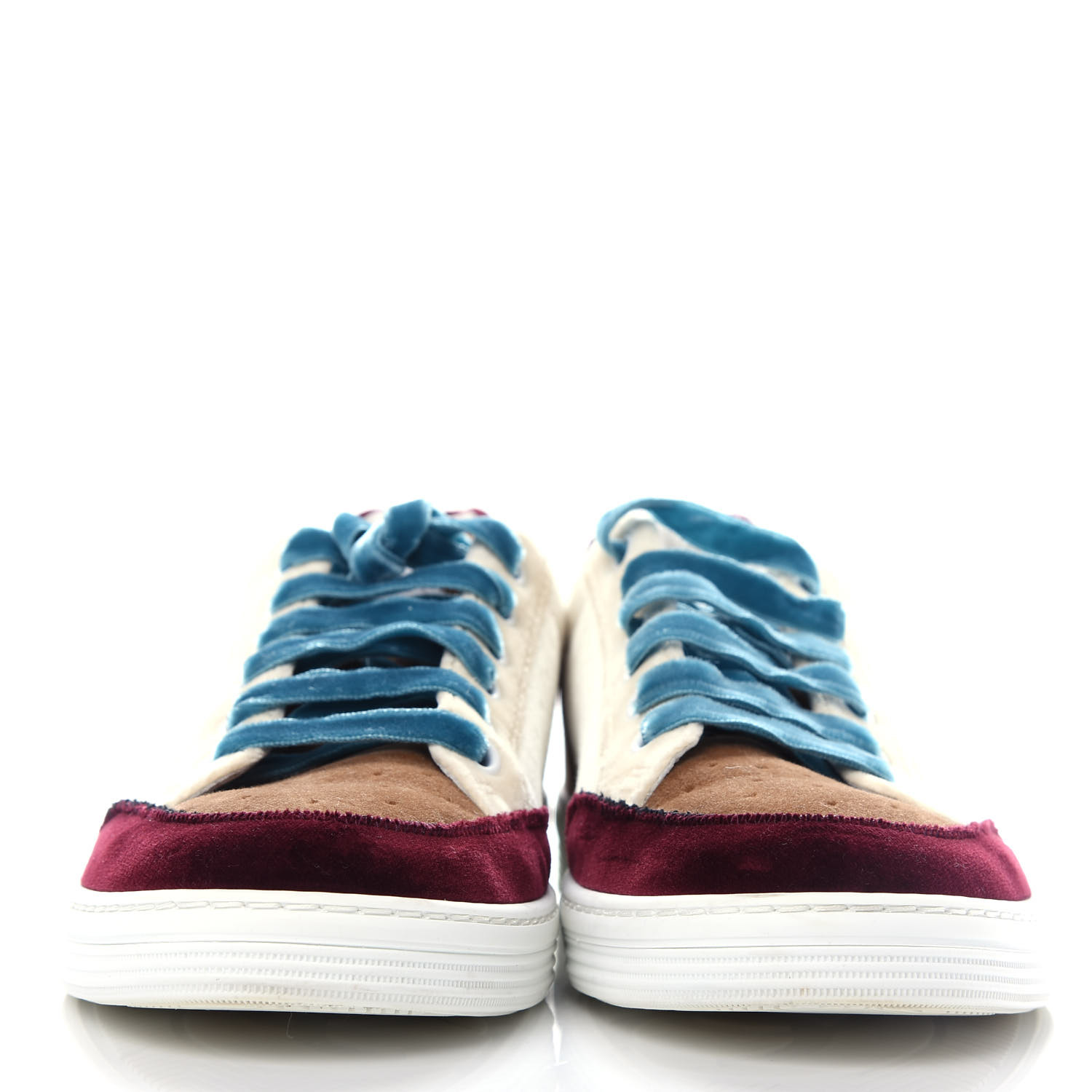 chanel calfskin velvet sneakers