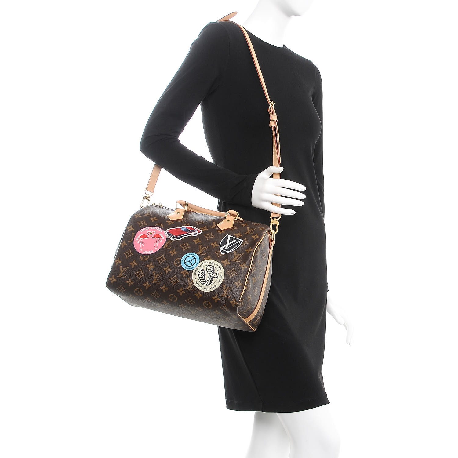 LOUIS VUITTON Monogram World Tour Speedy Bandouliere 30 266301