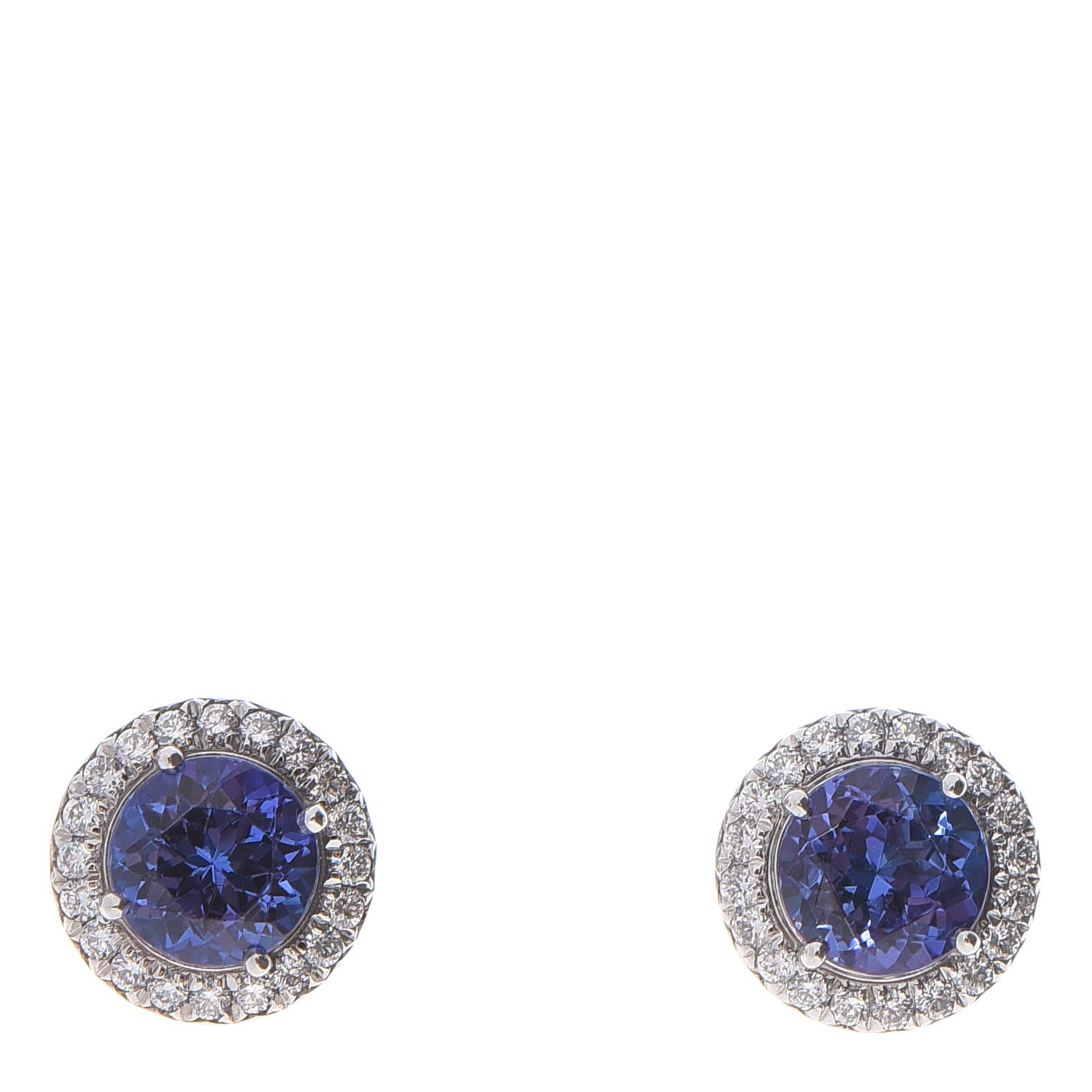 Tiffany Platinum Diamond Sapphire Soleste Earrings 269175