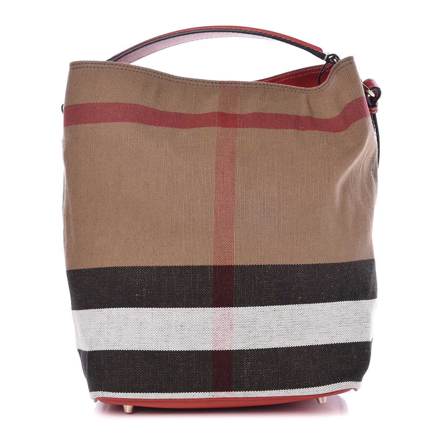 burberry canvas check medium ashby hobo