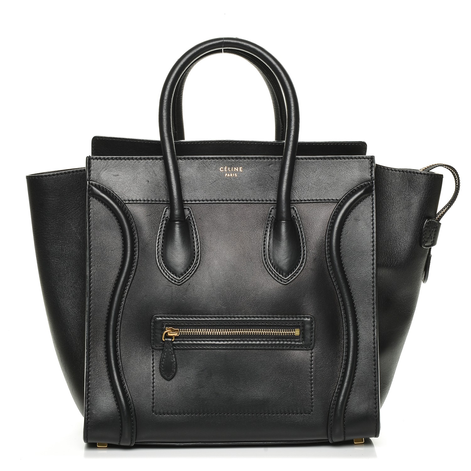 celine mini luggage tote black