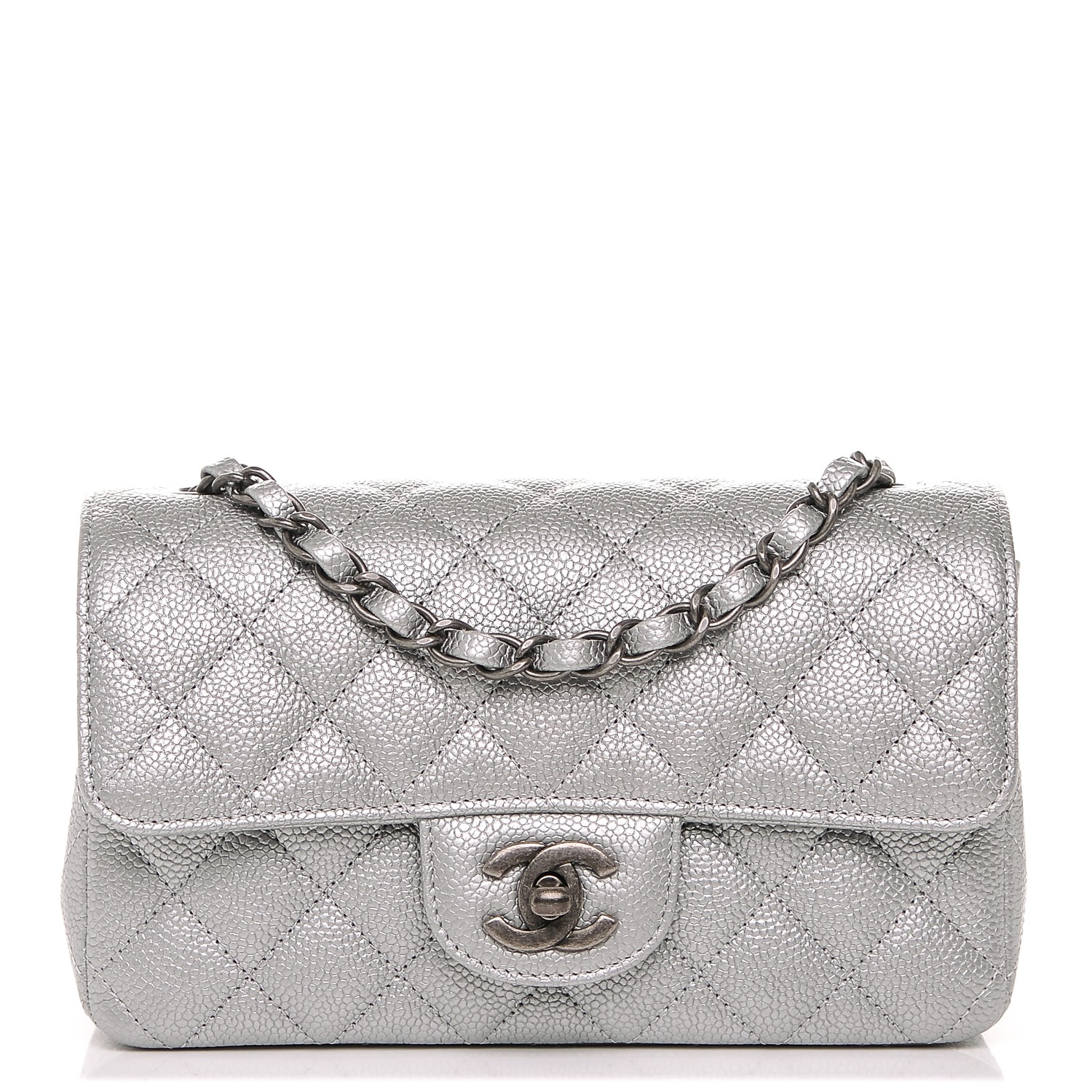 chanel classic flap silver