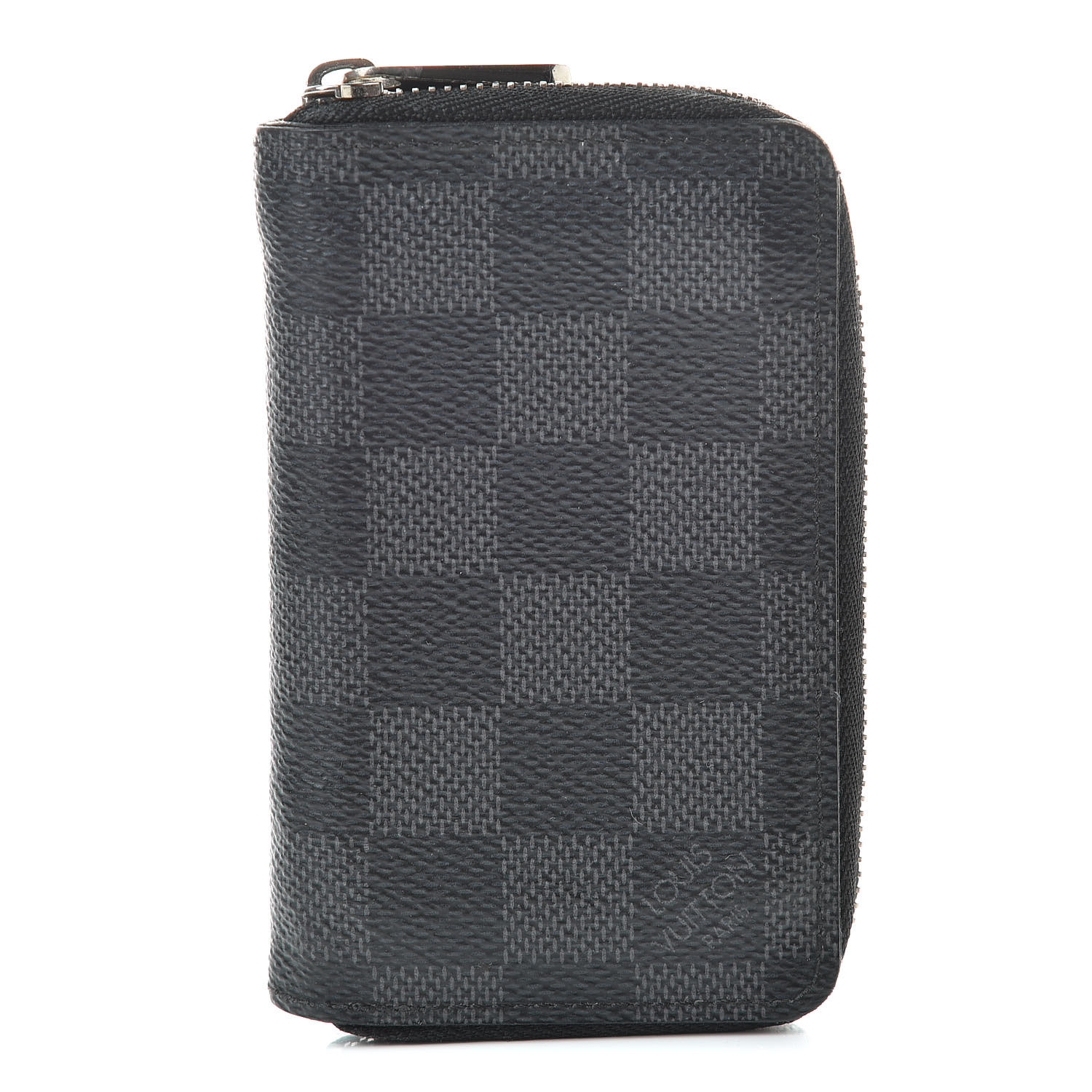 LOUIS VUITTON Damier Graphite Zippy Coin Purse Vertical 518616