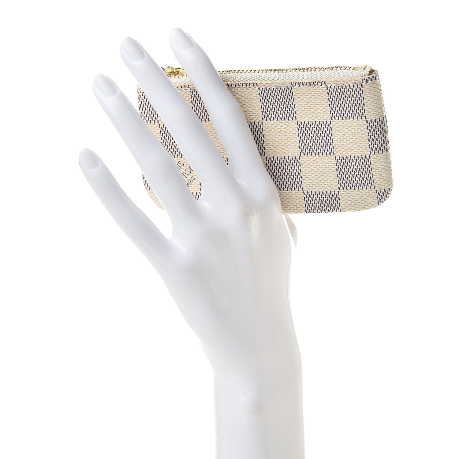 louis vuitton key pouch damier azur white blue