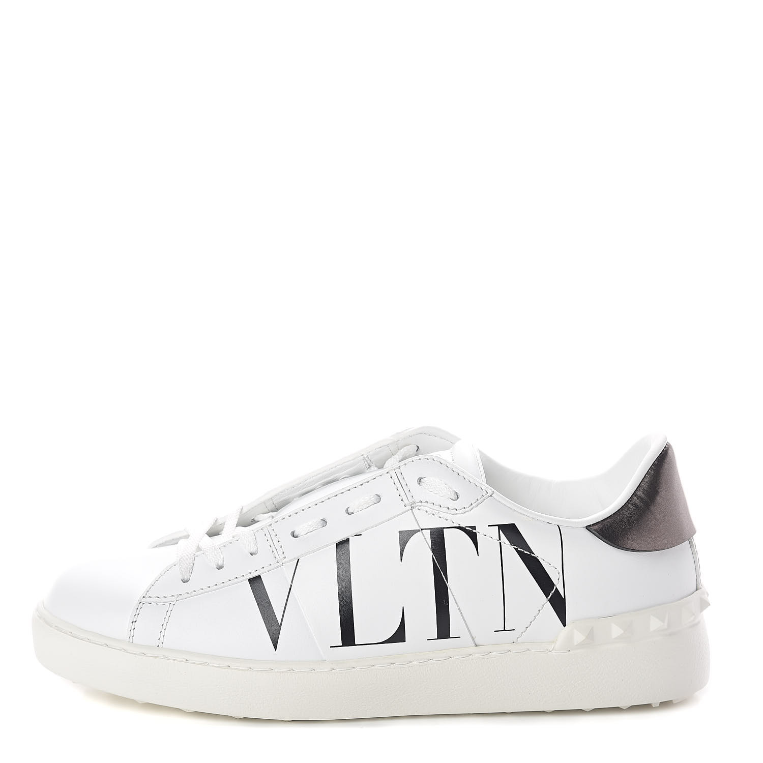 VALENTINO Calfskin VLTN Sneakers 39.5 White 499817