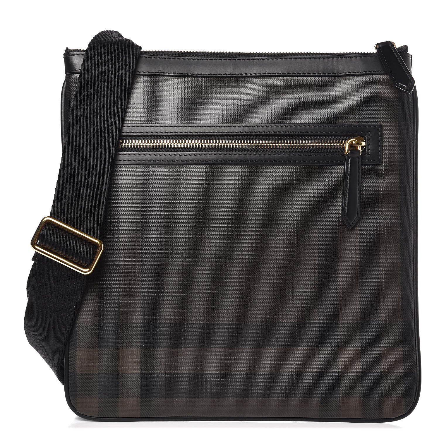 BURBERRY London Check Beckley Crossbody Messenger Bag Chocolate Black 267157