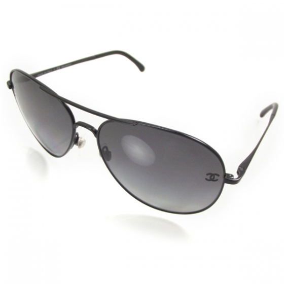 CHANEL Pilot Summer Polarized Aviator Sunglasses 4204-Q Black