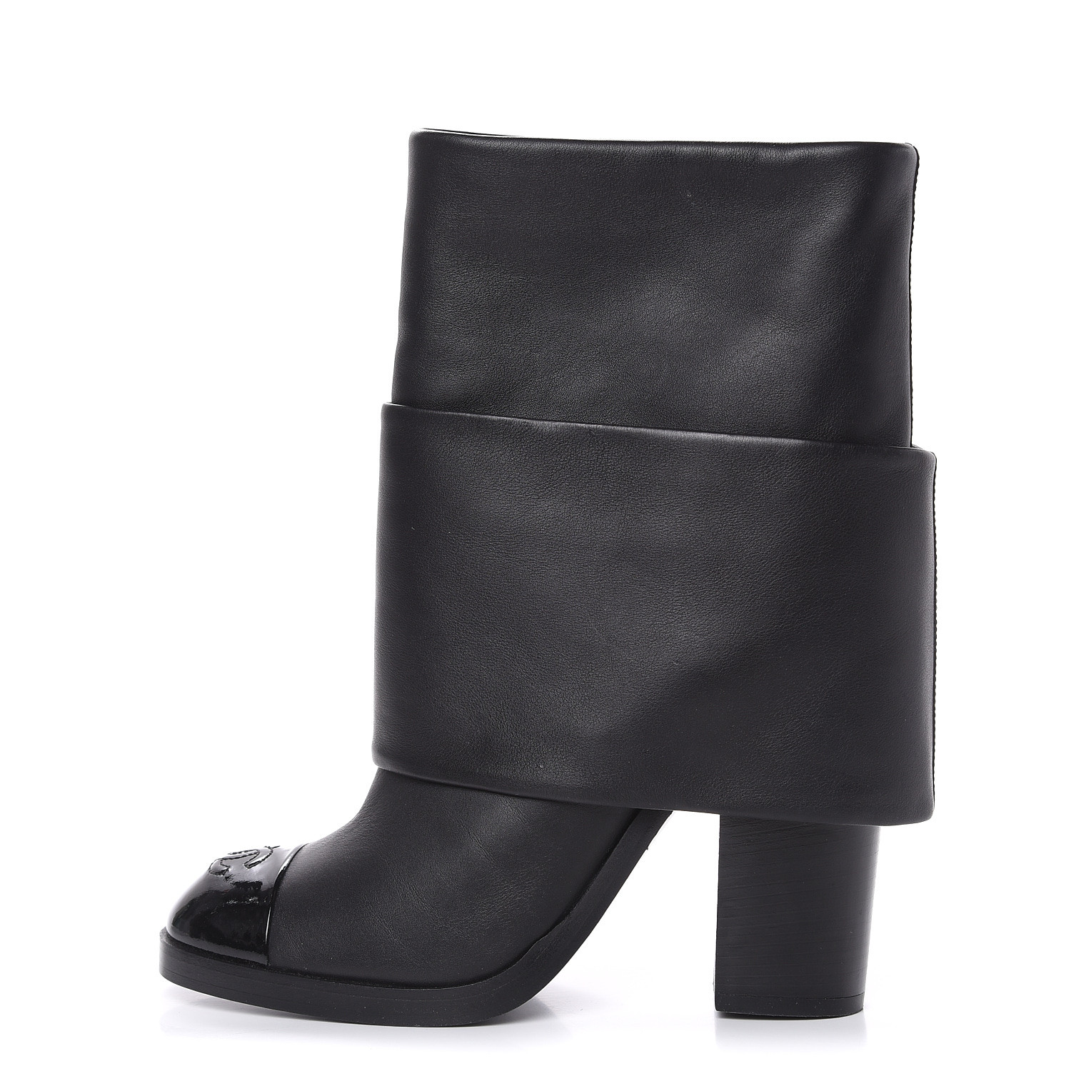chanel fold over boots