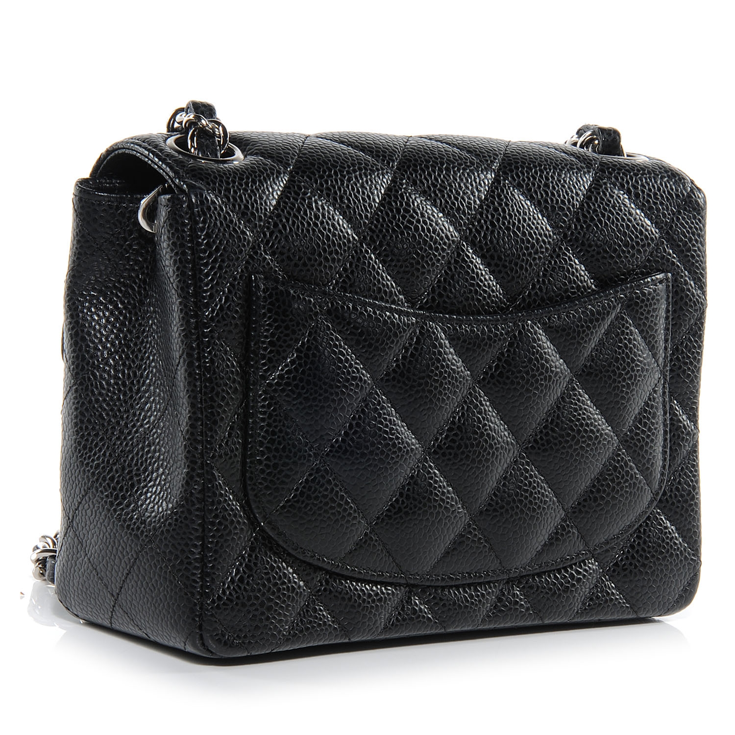 CHANEL Caviar Quilted Mini Flap Bag Black 51945