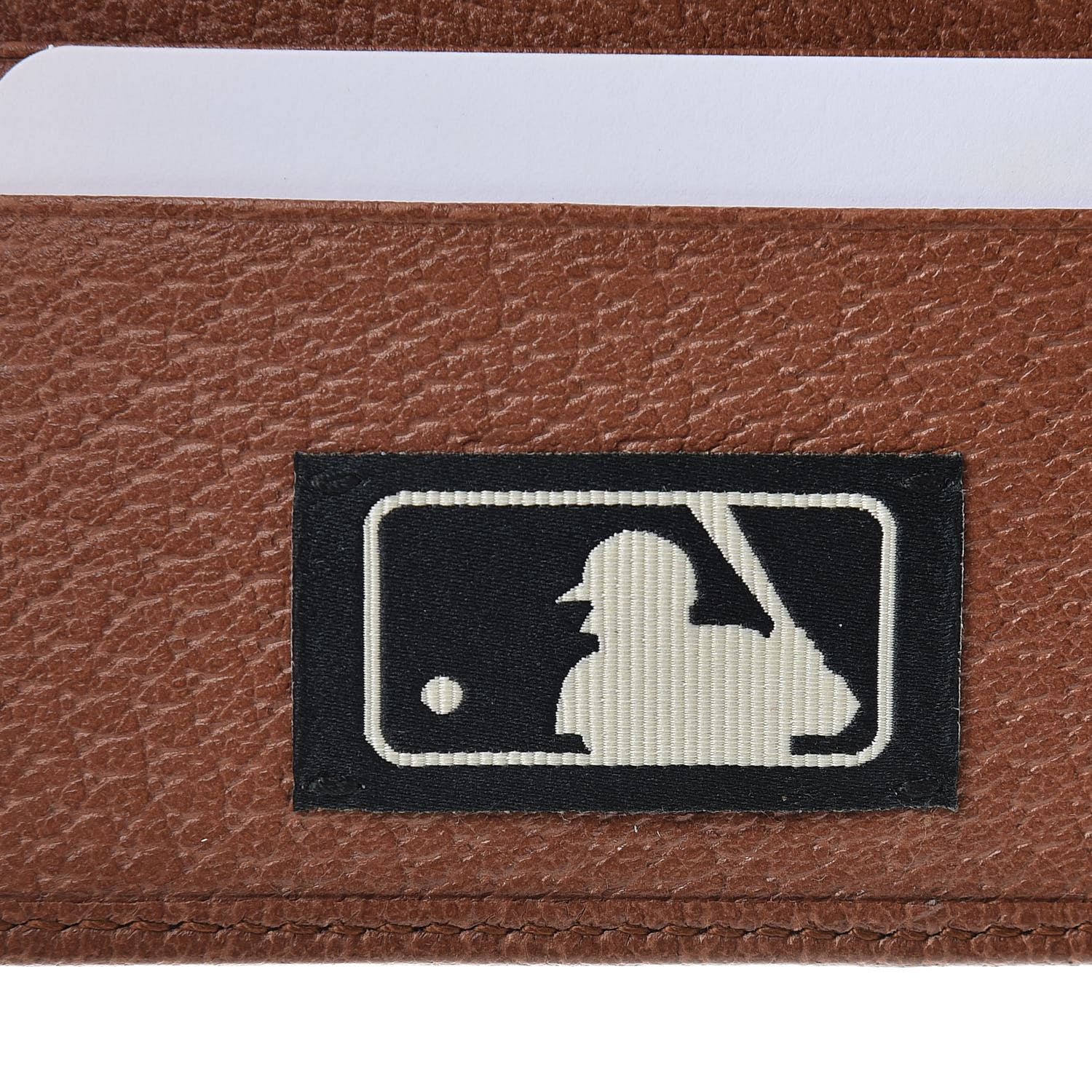 GUCCI Monogram LA Dodgers Bi-fold Wallet Brick Red 519955