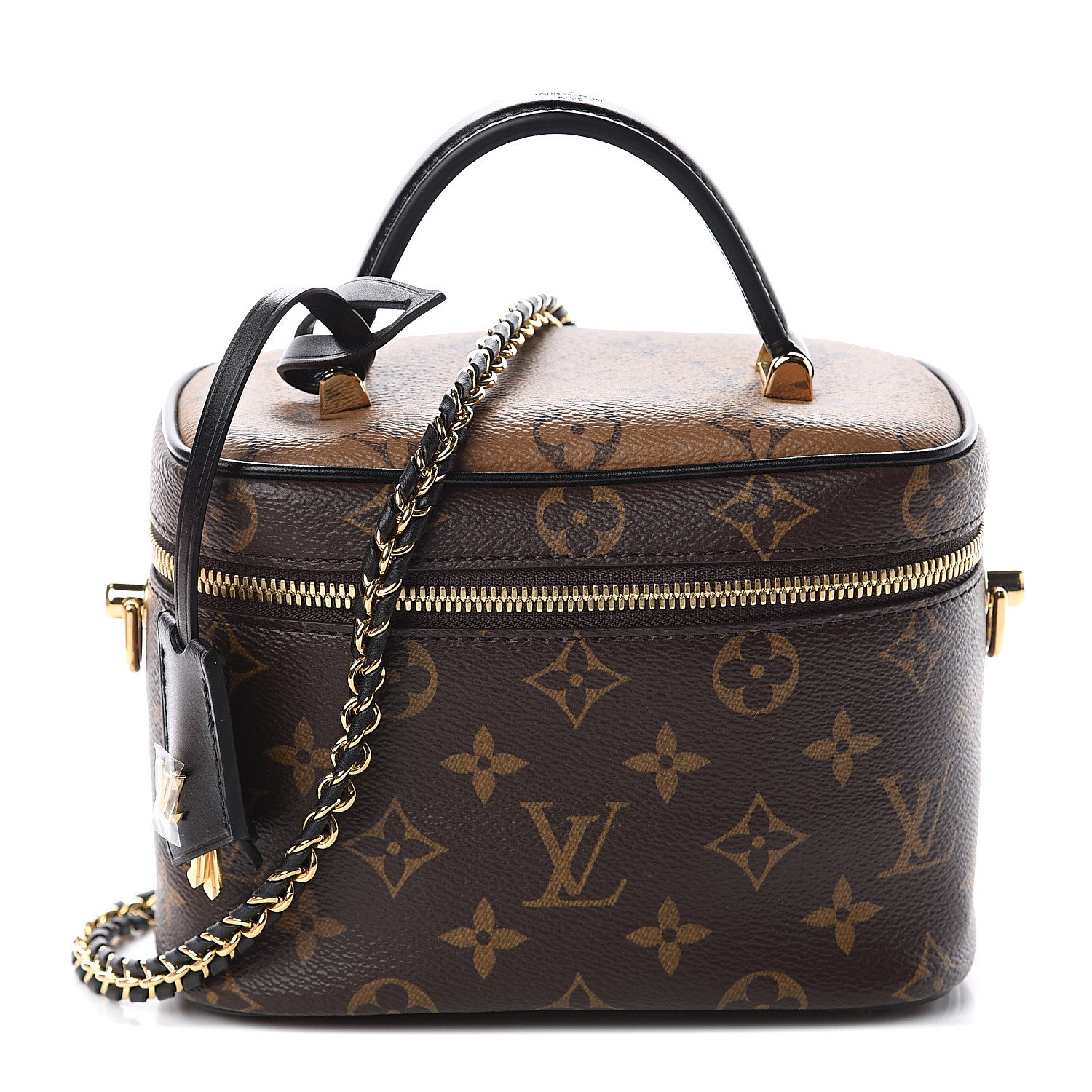 Louis Vuitton Black Monogram Ink Lambskin Vanity PM Gold Hardware, 2020 (Like New), Womens Handbag